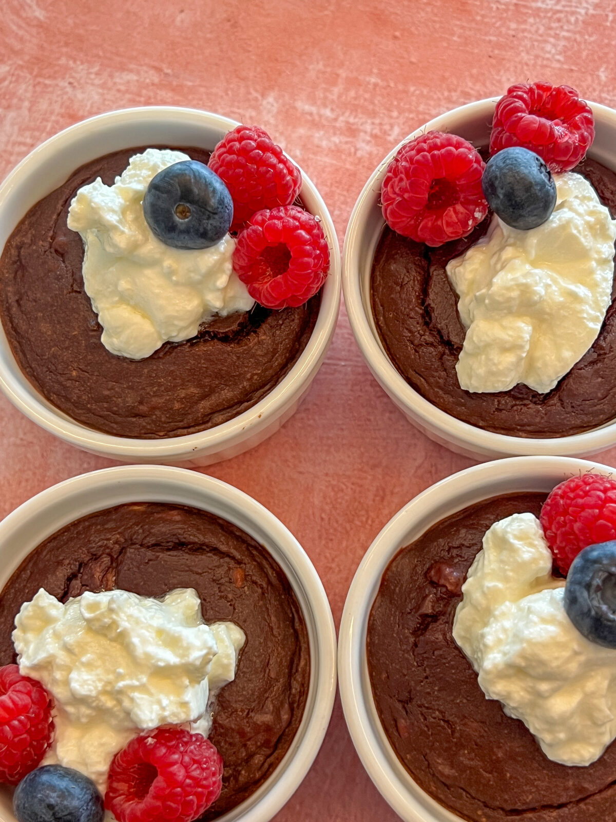mini chocolate protein ramekin cakes
